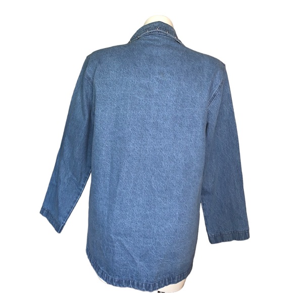 The Blue Denim Rodeo Cowgirl Western Blazer Jacket, Size L - Picture 2 of 16